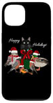 Coque pour iPhone 13 Rouge-Gorge Chat Noël Oiseau Biologiste Nature Ornithologue