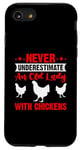 Coque pour iPhone SE (2020) / 7 / 8 Ne sous-estimez jamais une vieille dame avec des poulets