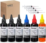 Kit de recharge d'encre 6 x 100 ml compatible avec HP 61 60 62 63 564 920 901 902 932 933 934 940 950 951 952 94 95 96 Cartouche