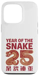 Coque pour iPhone 13 Pro Chinois 2025 Nouvel An du zodiaque Serpent Mignon Happy Lunar 25