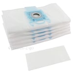 5 X Vacuum Cleaner Type Cloth Dust Bags & Filter For Bosch Hoover Bag