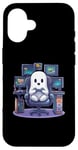 iPhone 16 Funny Ghost Gamer Halloween Console PC Cute Gaming Ghost Case