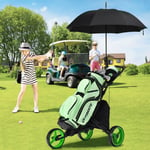 Chariot de Golf Pliable 3 Roues Sangle Élastique Porte-parasol Réglable Porte-gobelet Aluminium Vert CW35024