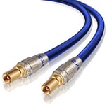 IBRA 2M HDTV Antenna Cable/TV Aerial Cable/Premium Freeview Coaxial Cable, Connectors: Coax Male to Coax Male For UHF/RF TVs, VCRs, DVD players, DVRs, cable boxes and satellite, Blue Gold