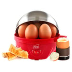 Neo® 3 in 1 Durable Electric Egg Cooker, Boiler, Poacher & Omelette Maker (Red)