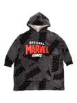 Brand Threads Kids' Marvel Fleece Hooded Blanket, Black/Red