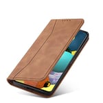 Phone Case Compatible With Samsung A51 Leather PU wallet case, Magnetic Closure Flip Phone Case leather case Samsung S20/PLUS/FE A51 5G flip cover Cover (Khaki)