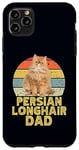 Coque pour iPhone 11 Pro Max Persian Long Hair Cat Dad Retro Vintage Style Cool Cats Lover