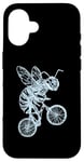 Coque pour iPhone 16 Bee Cycling Vélo Drôle Animal Cool Insecte Biker Ride Bike