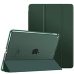 MoKo Case Fit New iPad 9th Generation 2021/8th Generation 2020/7th Gen 2019, iPad 10.2 Case - Slim Smart Shell Stand Cover with Translucent Frosted Back Protector, Midnight Green(Auto Wake/Sleep)