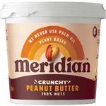 Meridian Crunchy Peanut Butter 1kg **100% Nuts + No Palm Oil**