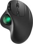 M501 Souris Trackball sans Fil, Souris Ergonomique Rechargeable, Suivi précis et Fluide, Connexion à 3 appareils (Bluetooth ou 2.4G), Compatible pour PC, Ordinateur Portable, Mac, Windows.