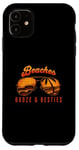 Coque pour iPhone 11 Beaches Booze & Besties Lunettes de soleil aviateur