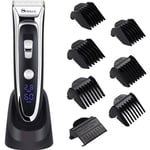 SURKER Tondeuse Cheveux Professionnelle Tondeuse Barbe Electrique avec Ecran LCD Sans Fil Rechargeable avec 7 Sabots pour Enfants