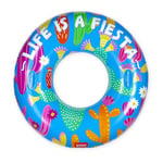 Legami - Donut Gonflable pour Piscine, Maxi Donut pour Garçons et Adultes, Accessoire Gonflable Mer Plage, Soutient Jusqu'à 80 Kg, Donut en Forme de Bouée, Diamètre 102 cm, Cactus