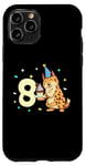 Coque pour iPhone 11 Pro Je suis 8 avec lynx - anniversaire enfant 8 ans