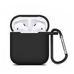 Etui Housse Coque de Protection en Silicone noir pour Boitier AirPods - Visiodirect -