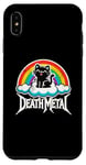 Coque pour iPhone XS Max Death Metal Cat Rainbow Bracelet en métal lourd pour enfants