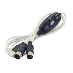 Câble adaptateur interface USB à acity I,convertisseur de musique,clavier,piano vers PC,ordinateur portable,studio,pour Windows et Mac - Type Black