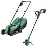 Bosch 32cm Cordless Rotary Lawnmower and Grass Trimmer - 18V