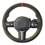 JTSGHRZ Housse de Volant de Voiture Cousue à la Main pour BMW M Sport série 6 640i 650i F12 F13 (coupé) F06 2013-2018, Couvre-Volant de Voiture Cousu à la Main en Daim Noir Bricolage