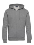 GANT Reg Tonal Shield Full Zip Hoodie Grå