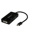 StarTech.com Adaptateur de voyage Mini DisplayPort vers VGA / DVI HDMI - Convertisseur vidéo 3-en-1