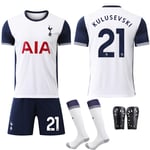 2024-25 Ny Tottenham Hotspur Hemmafotbollströja NR. 21 NO.21 with socks+protective gear #XS