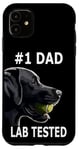 Coque pour iPhone 11 #1 Lab Dad, chien de laboratoire noir