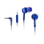 Panasonic RP-TCM115E-A In-Ear Headset for Mobile Telephony Interchangeable Passport Pieces (S/M/L) Blue