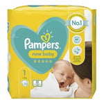 PAMPERS NEW BABY SIZE 1 CARRY BAG 22 NAPPIES