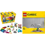 LEGO 10698 Classic La Boîte de Briques Créatives Deluxe, Jouet Créatif & 11024 Classic La Plaque De Construction Grise 48x48, Socle de Base pour Construction, Assemblage