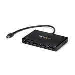 StarTech 4 Port Mini DisplayPort MST Hub - 4K 30Hz - Mini DP to DisplayPort Splitter for Multiple Monitors - mDP to DP (MSTMDP124DP) - videosplitter -