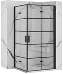 Cabine de douche REA Molier black double 80x90