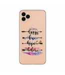 Coque Iphone 11 PRO MAX plumes boho chic quotes love dream boheme transparente