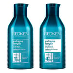 Redken, Routine Longueur pour Cheveux Fragilisés en Quête de Longueur, Renforce les Longueurs et Réduit les Fourches, Huile de Ricin, Extreme Length