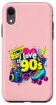 Coque pour iPhone XR Chemise « I Love The 90s » pour homme et femme, costume de fête vintage des années 90