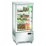 Vitrine Réfrigérée à Poser - Bartscher - 78 L Inox - Froid Ventilé - LED - R600a