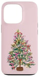 iPhone 13 Pro Cute Pink Christmas Tree Coquette Aesthetic Case