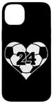 iPhone 14 Plus Soccer Number 24 Jersey Funny Soccer Heart Game Day Case