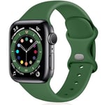 Epova Silicone Strap Compatible with Apple Watch Strap 44mm 42mm 45mm 46mm 49mm, Replacement Straps for Apple Watch Ultra/iWatch SE Series 10 9 8 7 6 5 4 3 2 1, MilitaryGreen, Large