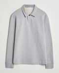 Sunspel Loopback Polo Sweatshirt Grey Melange