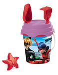 Mondo Toys - BUCKET SET + WATER CAN MIRACULOUS - Seau 17 cm avec cruche pour eau - Jouet de plage (6 pièces) pour enfants - 28407