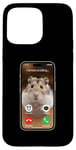 Coque pour iPhone 15 Pro Max Meme Hamster regardant la caméra frontale Hamster appelle