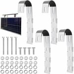 Ensemble de 4 kit de montage de panneau solaire en acier inoxydable, support de panneau solaire pour balcon, support de centrale solaire pour balcon,