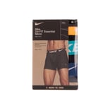 Nike Mens Dri-FIT Essential Micro 3 Pack Boxer Trunks in Black material_polyester - Size Medium