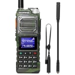 BAOFENG UV-25 Radio Amateur tri-Puissance Portable, Radio Longue portée 11W, récepteur multibande UHF VHF FM Air, Batterie 5200mAh, Charge de Type C, antenne col de Cygne Tactique et antenne Fouet