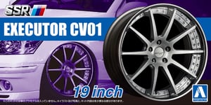 1:24 Scale Aoshima SSR Executor CV01 19inch Wheels & Tyres Set for model cars