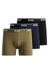 BOSS Mens Pack Boxer Shorts Green/Navy/Blue XXL