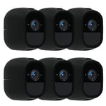 Silicone Skins Case Cover for Arlo Pro and Arlo Pro 2 Security Camera, Camera Cover Skins Black Waterproof Outdoor (6 Pack)